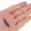 Bratara cu snur 5 cristale Ametist, 4mm, imagine 4