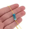Bratara cu snur Agat albastru dantelat sfere, 6mm, imagine 3