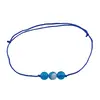 Bratara cu snur Agat albastru sfere, 6mm, imagine 2