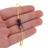 Bratara cu snur Agat mov dantelat sfere, 6mm, imagine 3