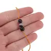 Bratara cu snur Agat negru sfere, 6mm, imagine 3
