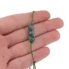 Bratara cu snur Azurit sfere, 6mm, imagine 3