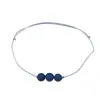 Bratara cu snur Cuart Titan Aura albastru, 6mm, imagine 2