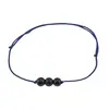 Bratara cu snur Goldstone albastru sfere, 6mm, imagine 2