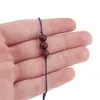 Bratara cu snur Ochi de tigru roz sfere, 6mm, imagine 3