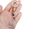 Breloc 7 chakre cu Pomul Vietii Cristal de stanca, imagine 3