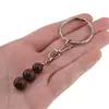Breloc Obsidian mahon trei sfere, 8-10mm, imagine 3