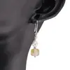 Cercei cu agatatoare Citrin cub si Perle cu Argint 925, 4-6mm, imagine 2