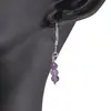 Cercei cu agatatoare clasica Ametist sfere fatetate cu Argint 925, 3mm, imagine 2
