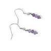 Cercei cu agatatoare clasica Ametist sfere fatetate cu Argint 925, 3mm