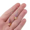 Cercei cu agatatoare clasica Ametist si Citrin cu Argint 925, 4-6mm, imagine 3