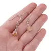Cercei cu agatatoare clasica Citrin cu elemente din Argint 925, 6mm, imagine 3