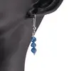 Cercei cu agatatoare Kianit sfere fatetate cu Argint 925, 4mm, imagine 2