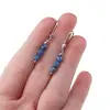 Cercei cu agatatoare Kianit sfere fatetate cu Argint 925, 4mm, imagine 3
