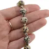 Colier Jasp dalmatian sfere, 4-10mm, imagine 3