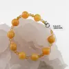 Bratara Calcit orange sfere, 4-10mm, imagine 2