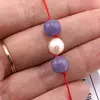 Bratara cu snur Angelit violet si Perla de cultura, 8mm, imagine 2