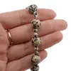 Bratara Jasp dalmatian sfere, 4-10mm, imagine 3