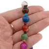 Colier Mix Agat mat sfere, 4-10mm, imagine 3