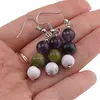 Set cercei cu agatatoare si pandantiv Pesti cristale 8mm, imagine 3