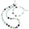 Set colier si bratara Fluorit sfere, 4-10mm