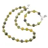 Set colier si bratara Jad olive sfere, 4-10mm