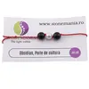 Bratara cu snur Obsidian si Perla de cultura, 8mm