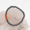 Bratara pe elastic Hematit si Carneol, 6mm, imagine 2