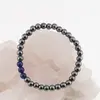 Bratara pe elastic Hematit si Lapis Lazuli, 6mm, imagine 2