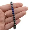 Bratara pe elastic Hematit si Lapis Lazuli, 6mm, imagine 3