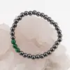 Bratara pe elastic Hematit si Malachit, 6mm, imagine 2