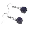 Cercei cu agatatoare Lapis Lazuli cub fatetat, 6-8mm