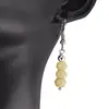 Cercei cu agatatoare Jad Olive discuri fatetate, 6-7mm, imagine 2