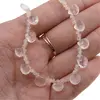 Colier Cuart roz briolete 8mm si discuri fatetate 3mm, imagine 5