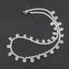 Colier Piatra lunii alba briolete 8-12mm si discuri fatetate 3mm, imagine 2