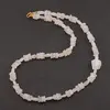 Colier Piatra lunii neregulat fatetat 5-8mm si patratele 5mm, imagine 2