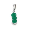 Pandantiv Agat verde discuri fatetate, 6-7mm, imagine 2