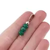 Pandantiv Agat verde discuri fatetate, 6-7mm, imagine 4