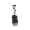 Pandantiv Obsidian mahon discuri fatetate, 6-7mm, imagine 2
