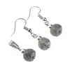 Set Cercei si Pandantiv Labradorit diamantat cub fatetat, 6-8mm
