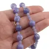 Set colier si bratara Angelit violet sfere, 4-10mm, imagine 3