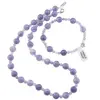 Set colier si bratara Angelit violet sfere, 4-10mm