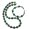 Set colier si bratara Ochi de tigru verde sfere, 4-10mm