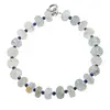 Bratara Acvamarin discuri fatetate 7-8mm si Lapis Lazuli sfere fatetate 2mm