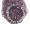 Bratara Acvamarin discuri fatetate 7-8mm si Turmalina multicolora discuri fatetate 3mm, imagine 2