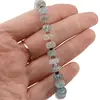 Bratara Acvamarin discuri fatetate 7-8mm si Turmalina multicolora discuri fatetate 3mm, imagine 3
