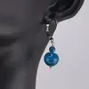 Cercei cu agatatoare Agat albastru, sfere 10mm si 4mm, imagine 2