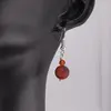 Cercei cu agatatoare Agat carneolizat mat, sfere 10mm si 4mm, imagine 2