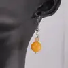 Cercei cu agatatoare Calcit orange, sfere 10mm si 4mm, imagine 2