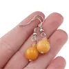 Cercei cu agatatoare Calcit orange, sfere 10mm si 4mm, imagine 3